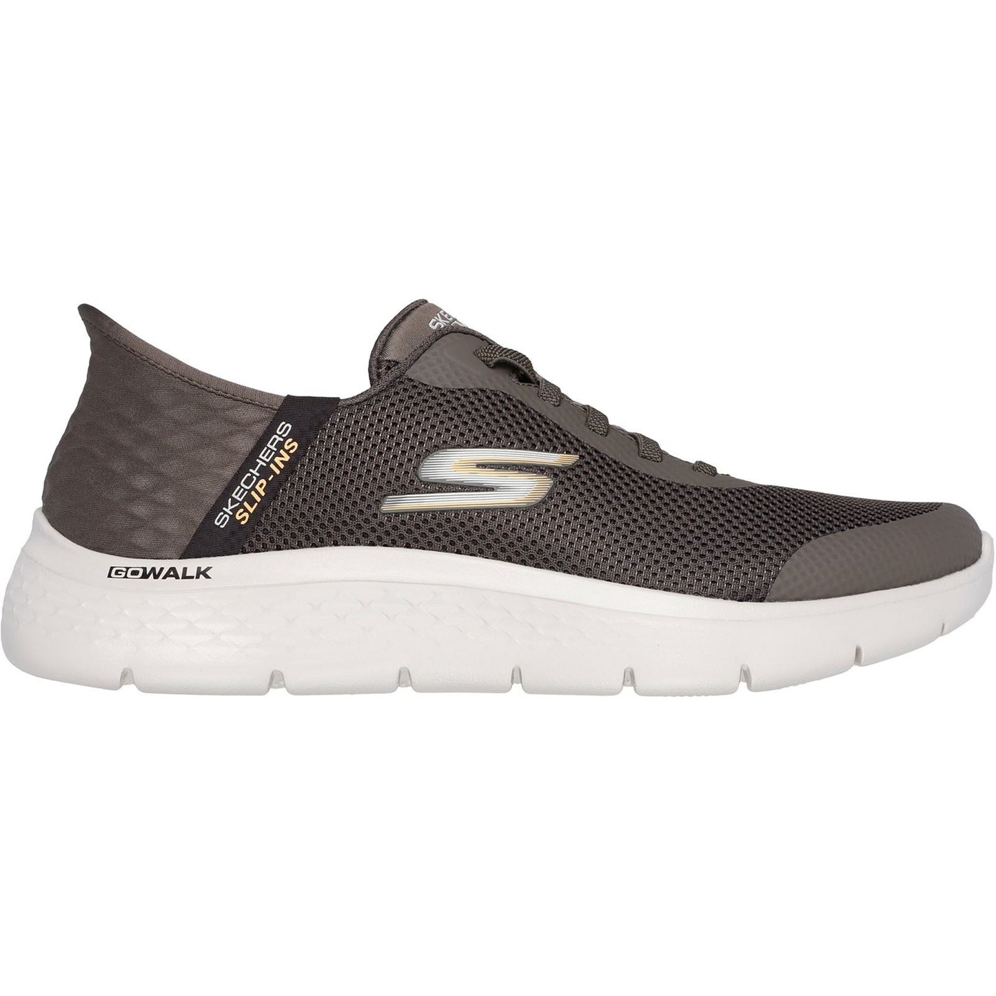 Skechers Men's GO WALK Flex Hands Up Shoes in Brown