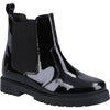 Hush Puppies Laura Patent Leather Youth Black Boots