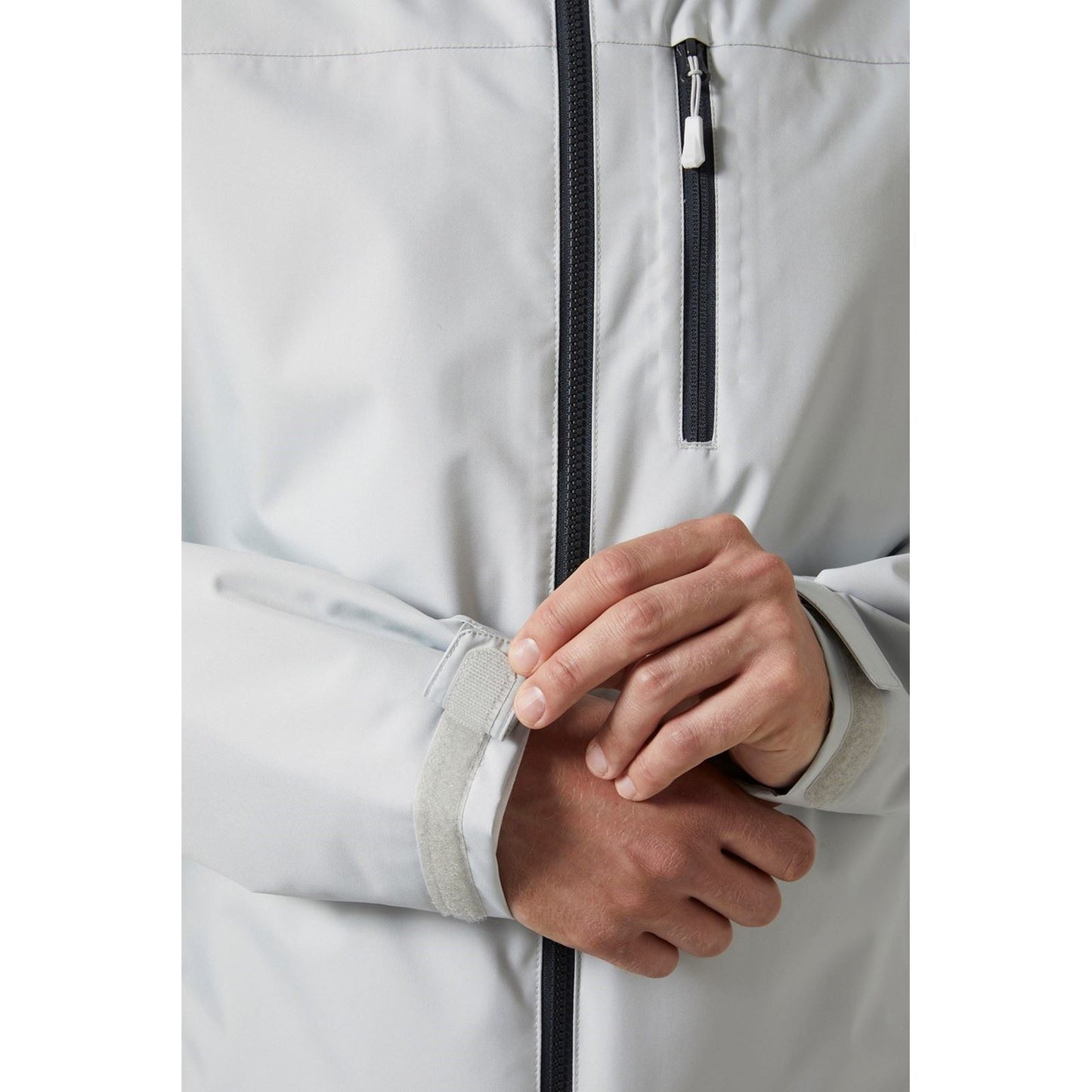 Helly Hansen Sport Men's Crew Hooded Midlayer Sailing Jacket 2.0 in Grey Fog