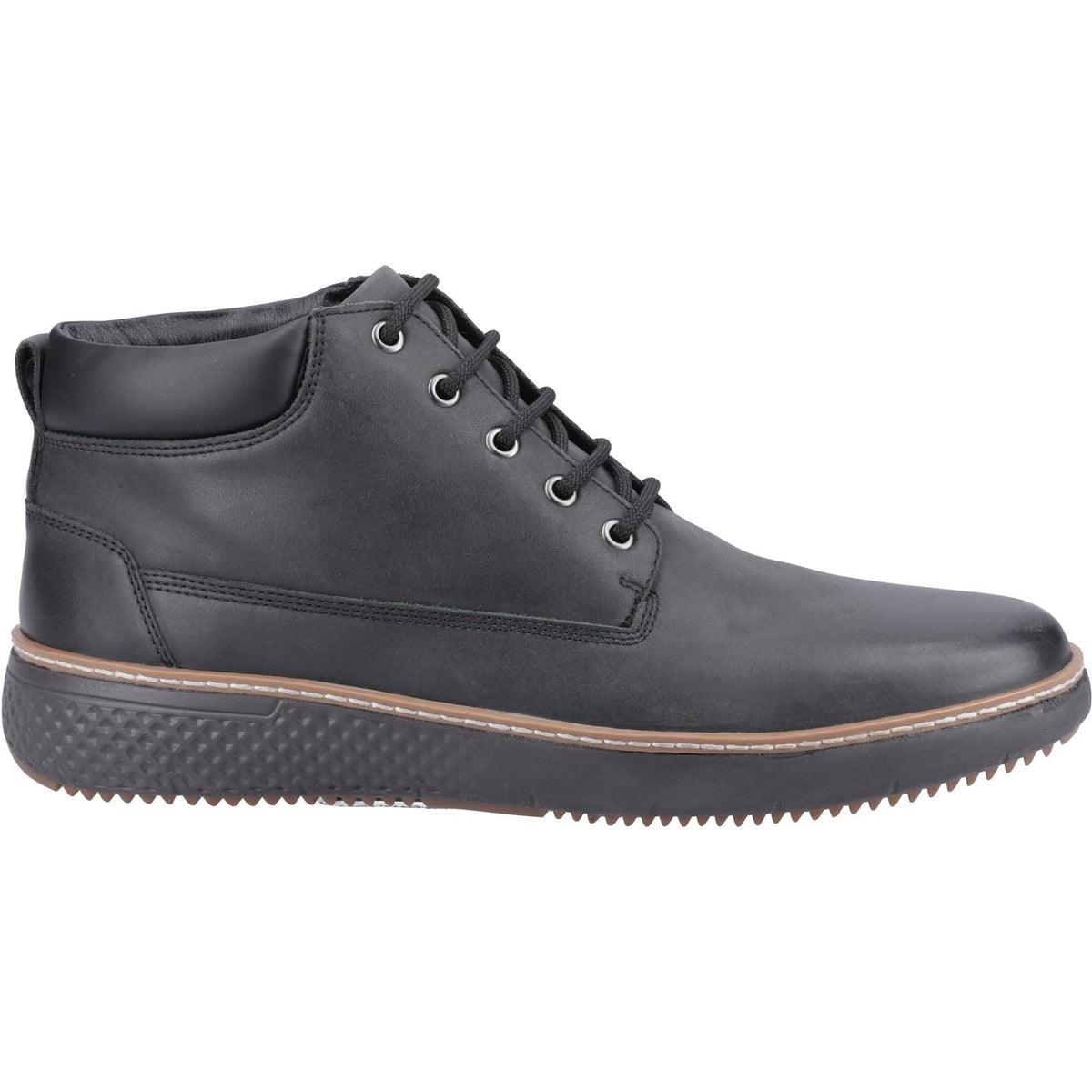 Hush Puppies Kian Leather Men's Black Ankle Boots