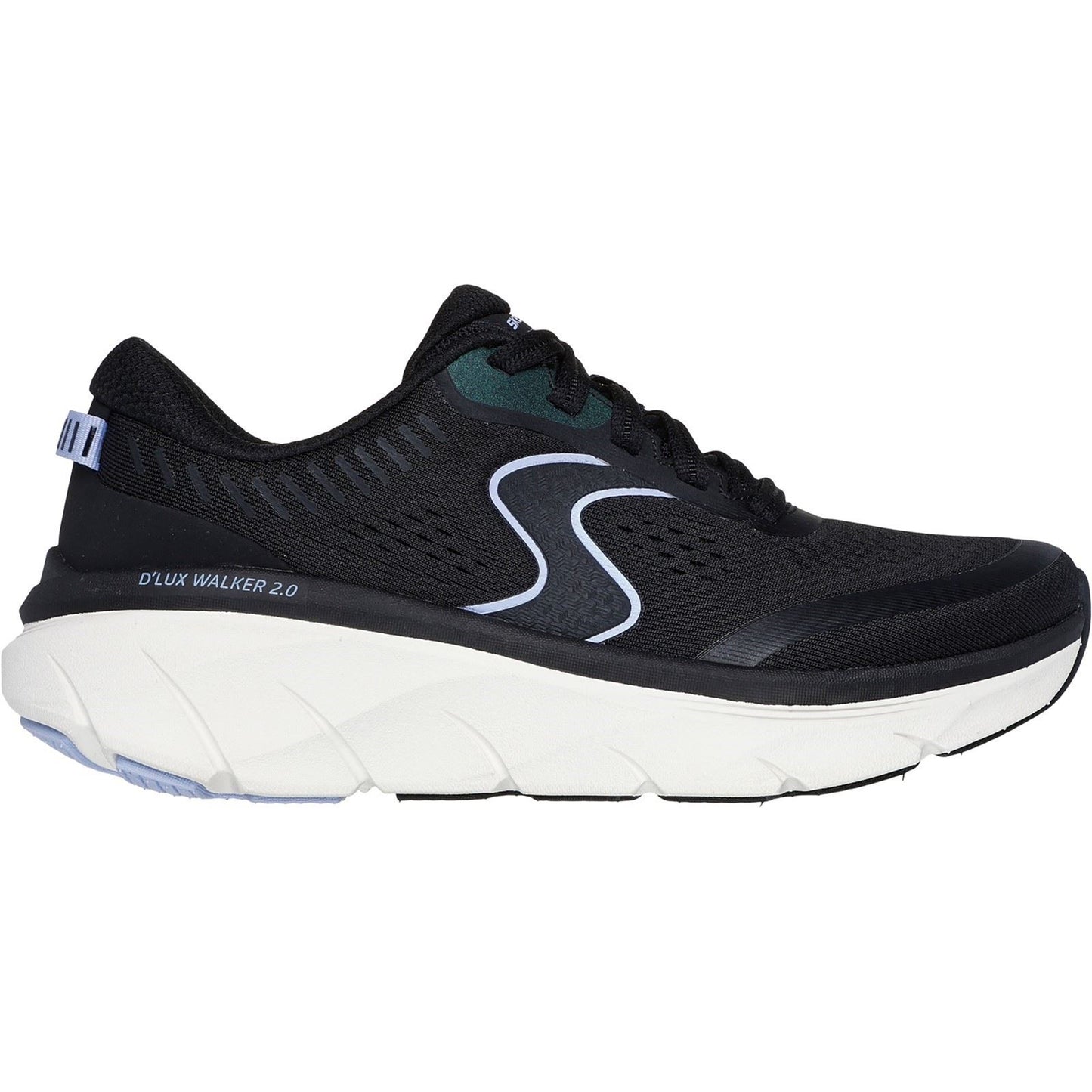 Skechers Women's D'Lux Walker 2.0 Active Pace Trainer in Black/Lavender
