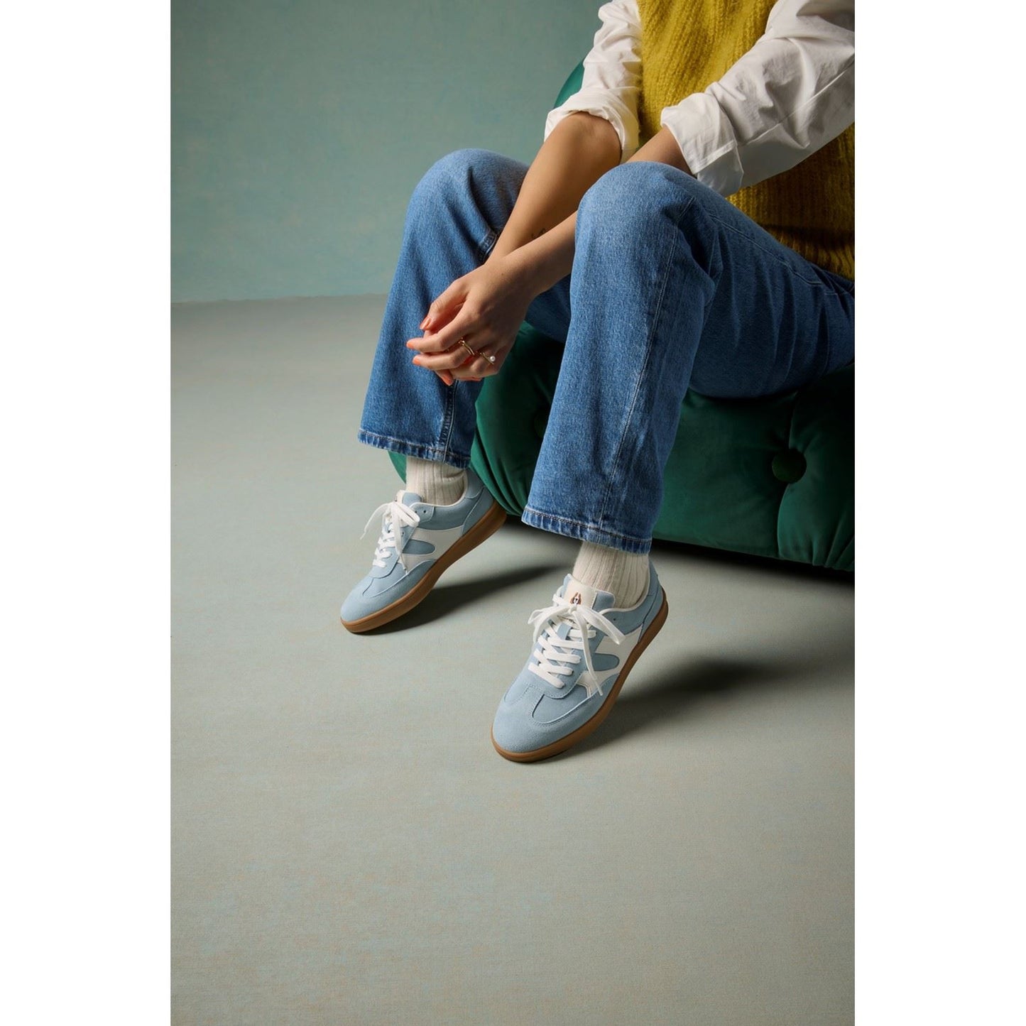 Hush Puppies Maura Suede Women's Blue Trainers