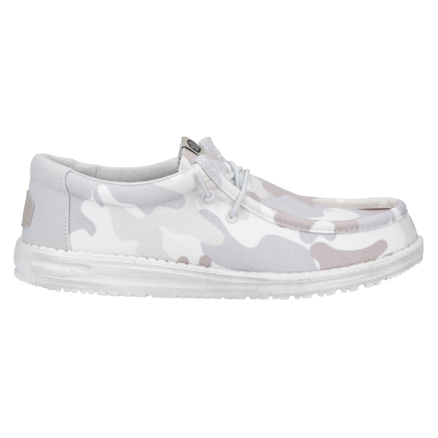 HEYDUDE Men's Wally Washed Camo Shoe in Greyscale Desert Camo