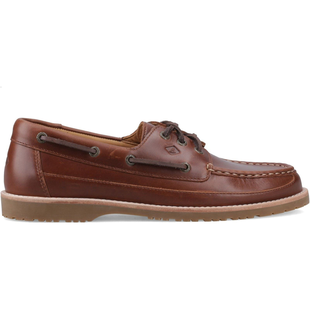 Sperry Mini Lug 3 Eye Leather Men's Brown Boat Shoes