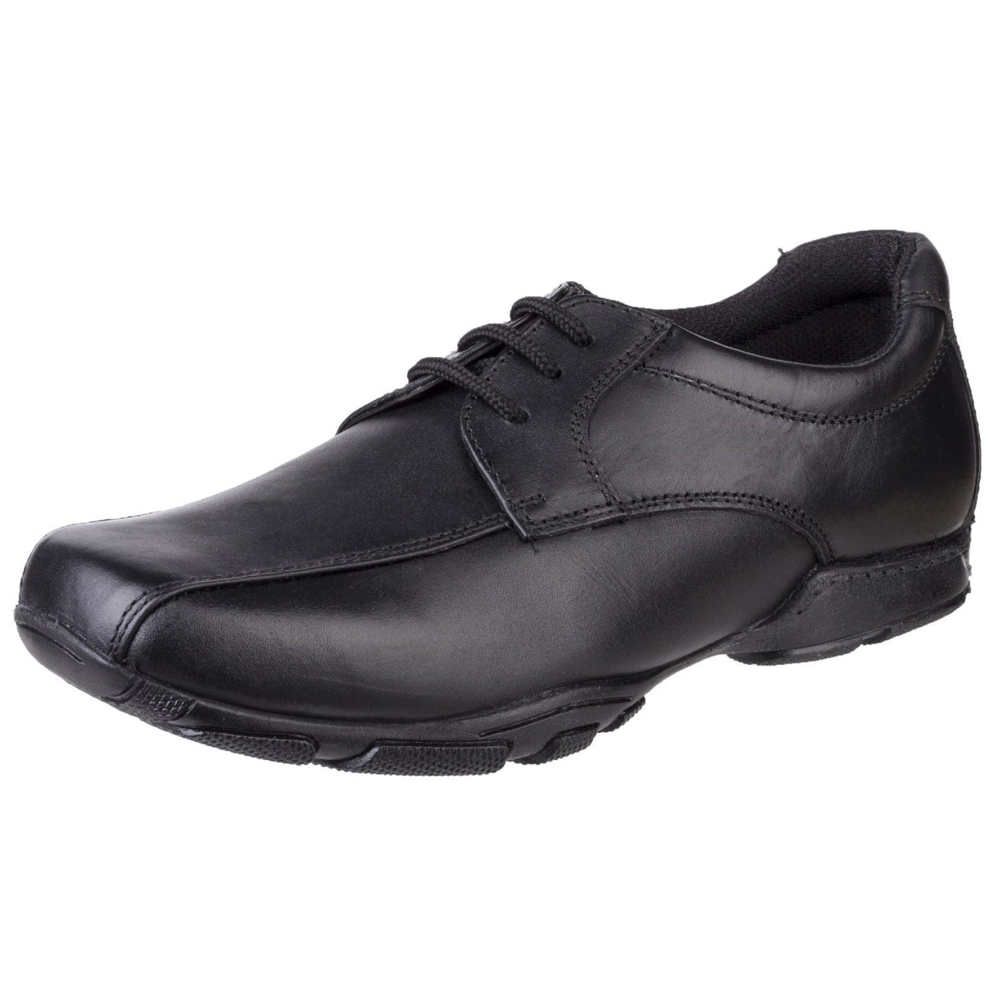 Hush Puppies Vincente Youth Boys Black Leather Loafers