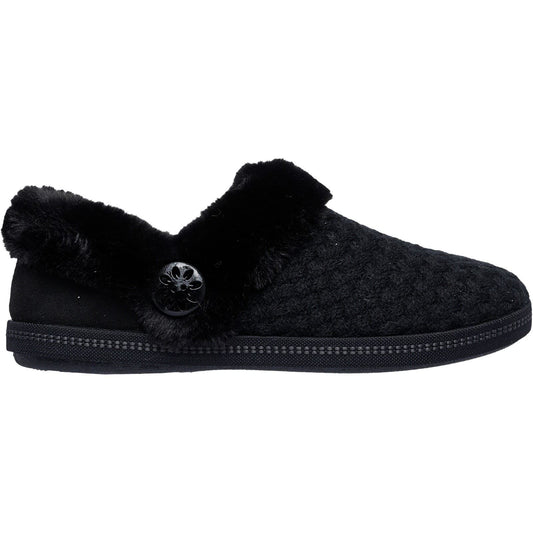 Skechers Cozy Campfire Frosty Promise Polyester Women's Black Slippers