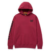 Caterpillar Trademark Banner Cotton Men's Red Hooded Sweatshirt