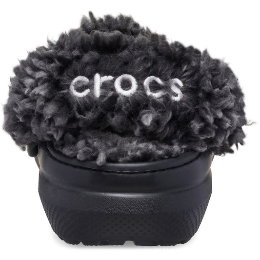 Crocs Classic Fleece Lined Polyester Blend Unisex Kid's Black Clogs