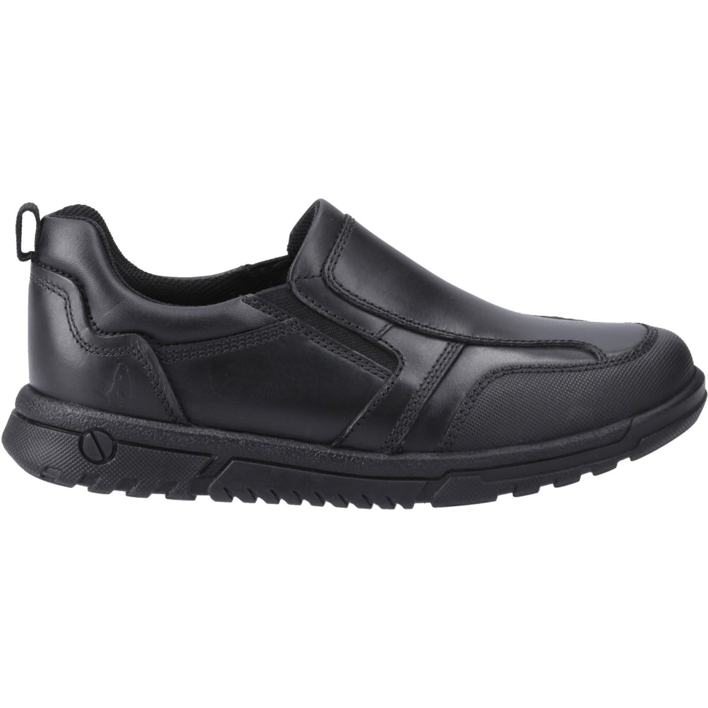 Hush Puppies Sergio Leather Youth Black Loafers