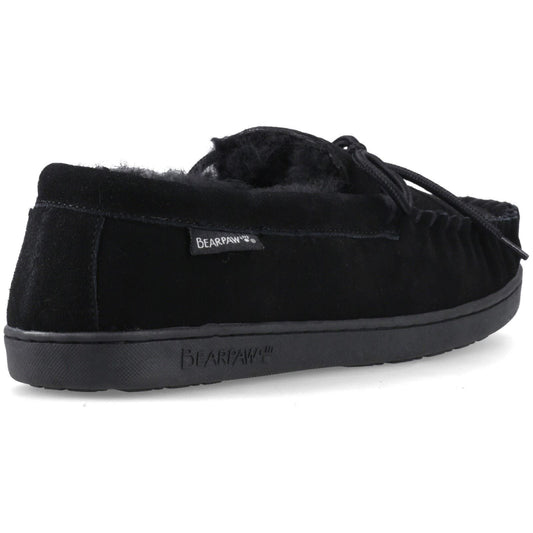 Bearpaw Moc II Suede Men's Black Slippers
