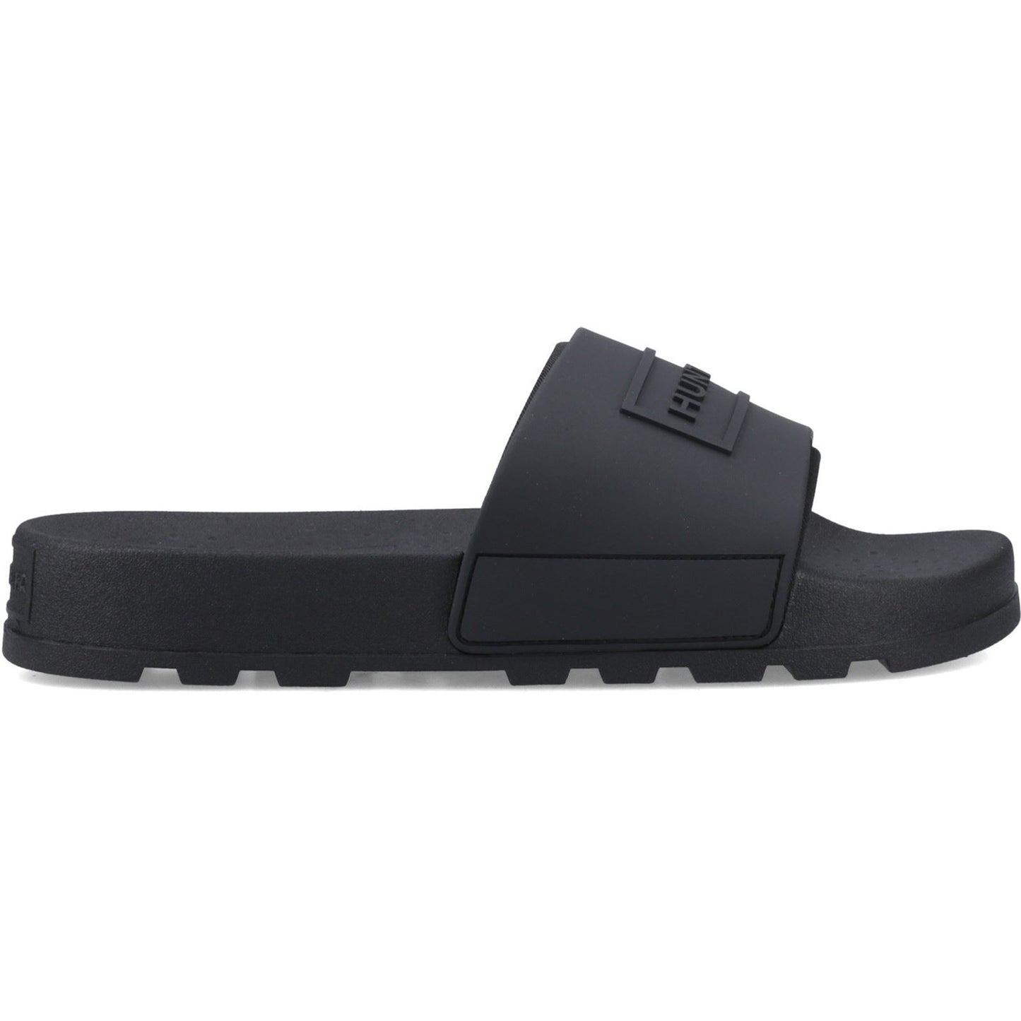 Hunter Core Embossed Slider Polyester Black Slides