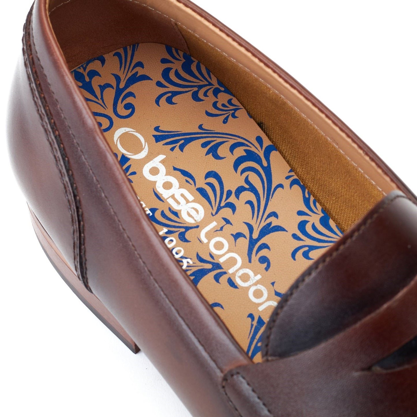 Base London Men's Bruno Penny Loafer in Burnt Brown