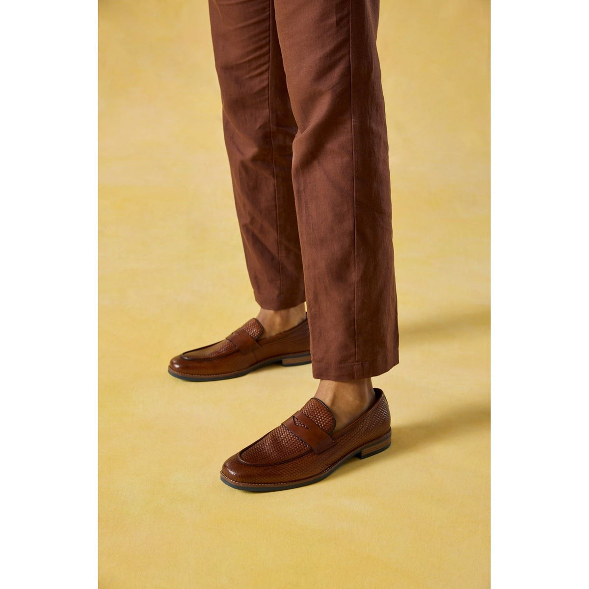 Hush Puppies Mitchell Leather Men's Tan Loafers