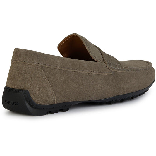 Geox U KOSMOPOLIS + GRIP Leather Men's Taupe Loafers