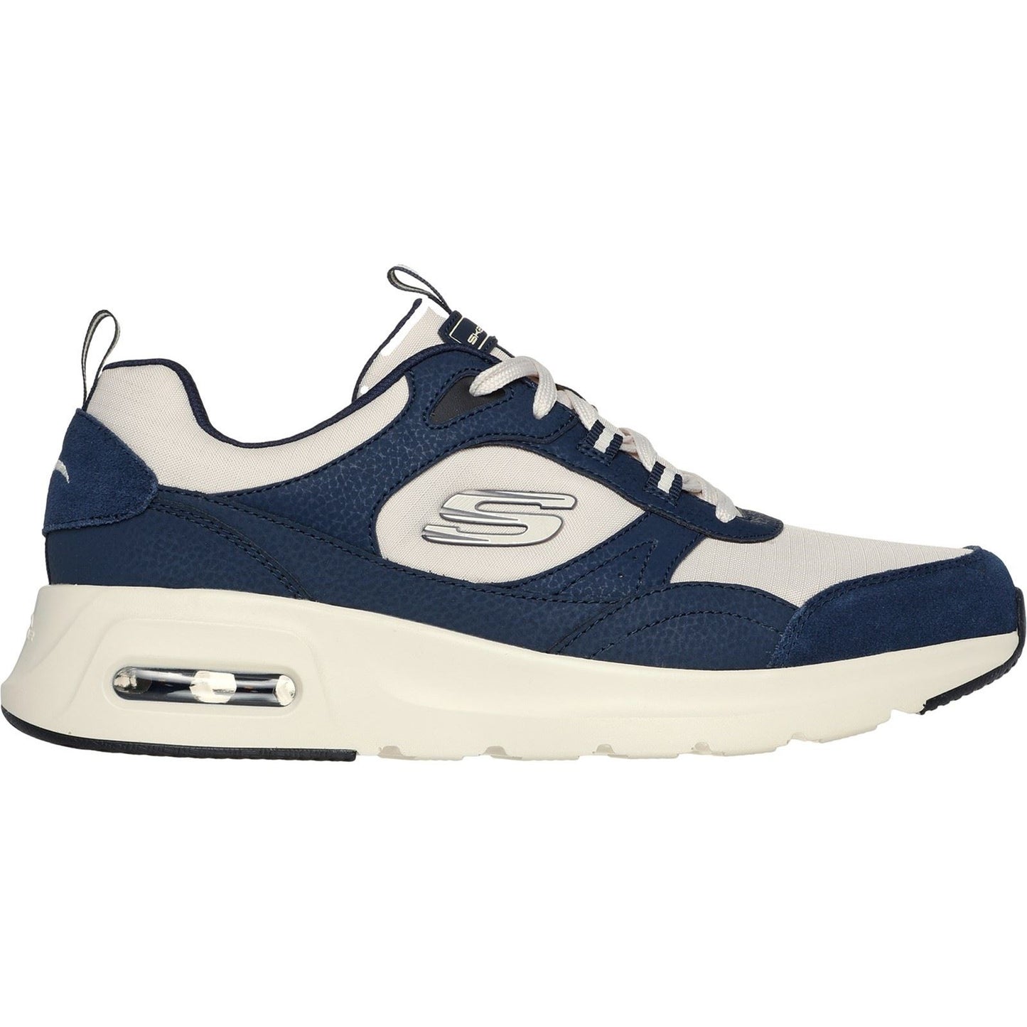 Skechers Men's Skech-Air Court - Yatton Trainer in Navy/Natural