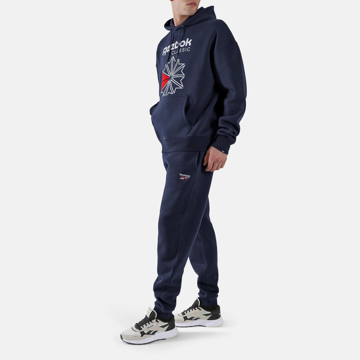 Reebok ID 2-Colour Logo Cuffed Cotton Men's Blue Joggers