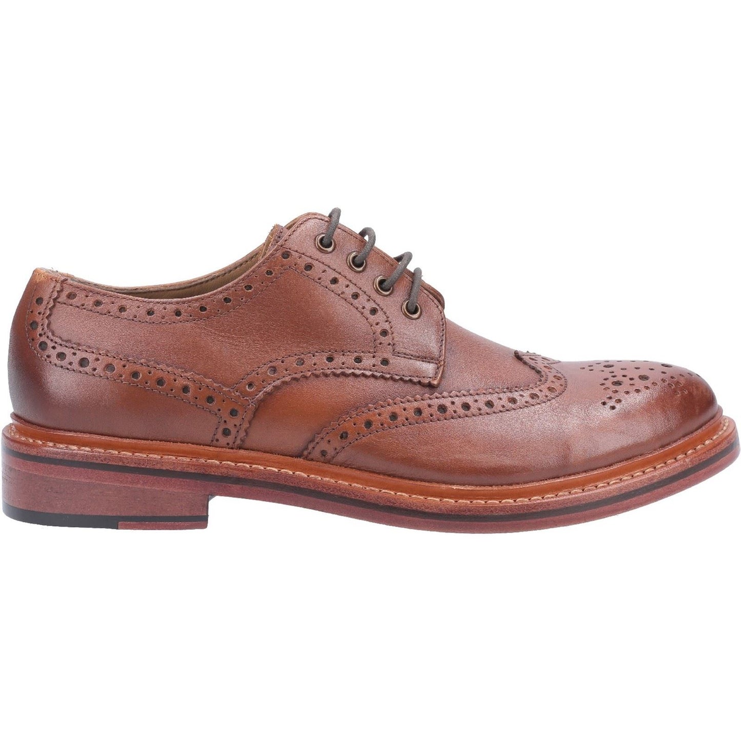 Cotswold Men's Quenington Leather Goodyear Welt Shoe in Brown