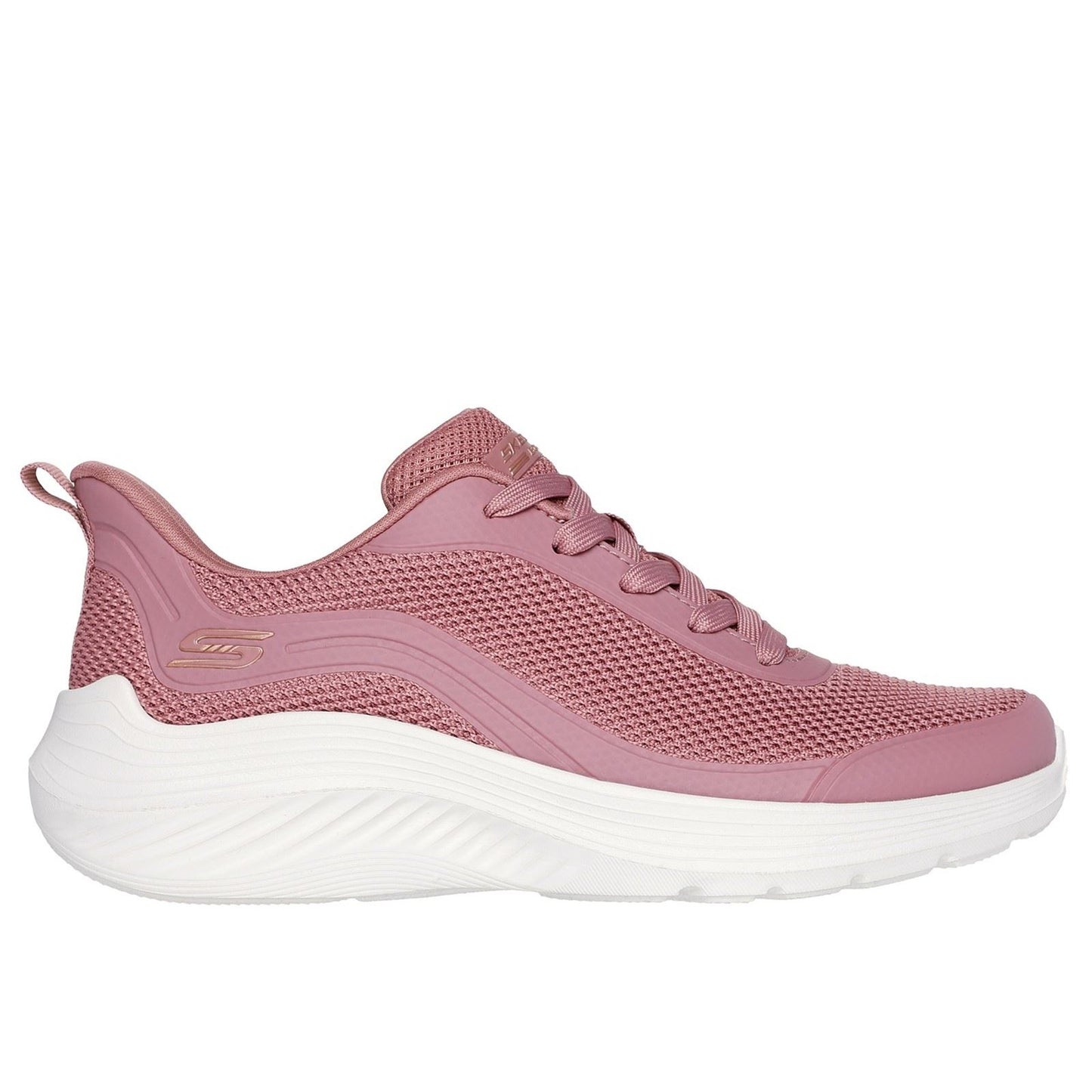 Skechers Women's Bobs Squad Waves Still Wading Trainers in Rose