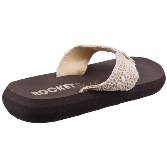 Rocket Dog Spotlight Lima Fabric Women's Natural Multi Flip Flops