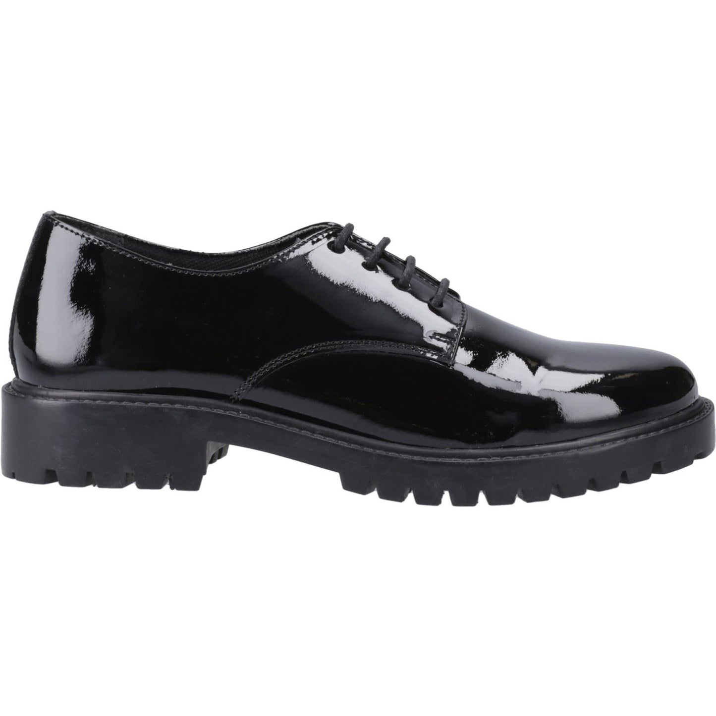 Hush Puppies Aubrey Leather Black Derby Shoes