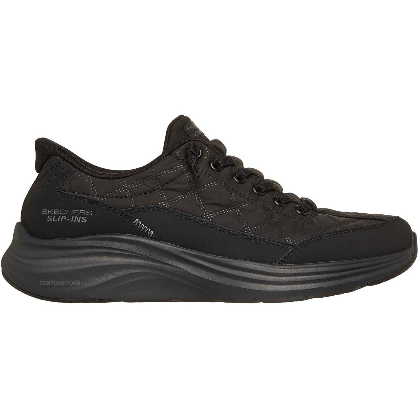 Skechers Contour Foam Cozy Fit Textile Women's Black Standard Trainers