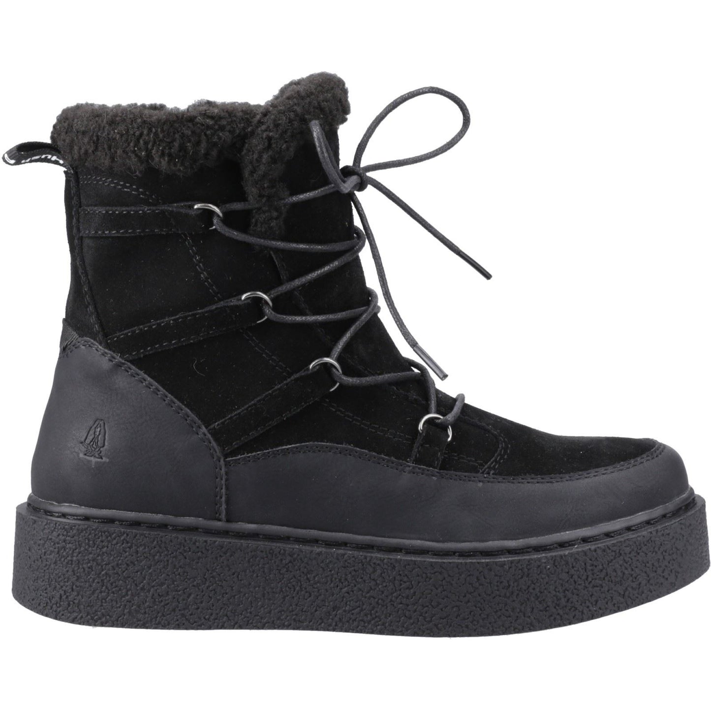 Hush Puppies Bronte Suede Women's Black Winter Mid Calf Boots