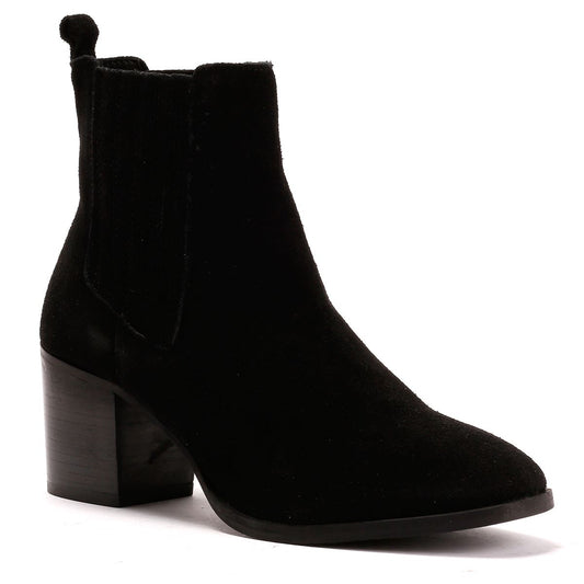 Osprey London The Naples Suede Women's Black Boots