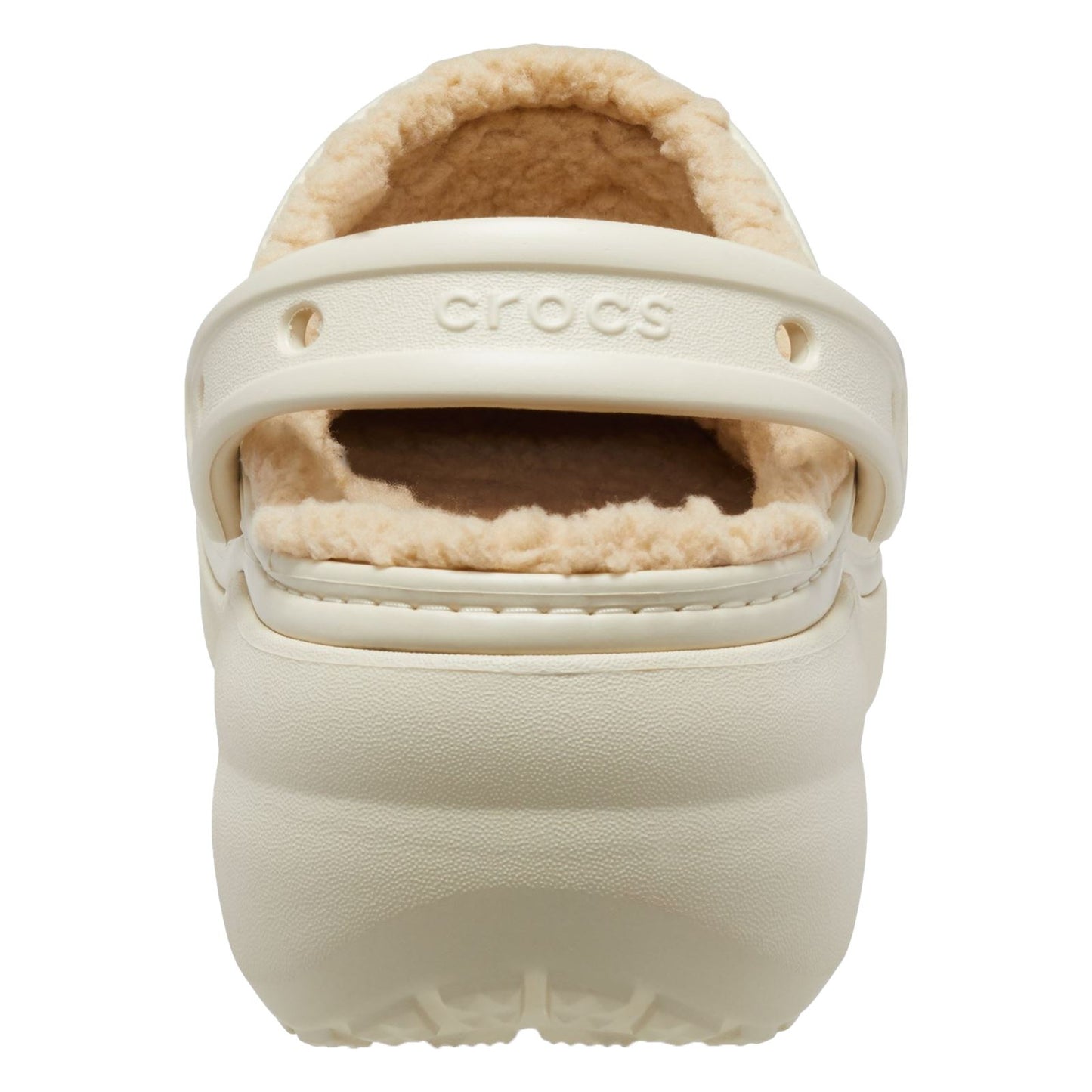 Crocs Women's Classic Platform Lined Clog in Bone