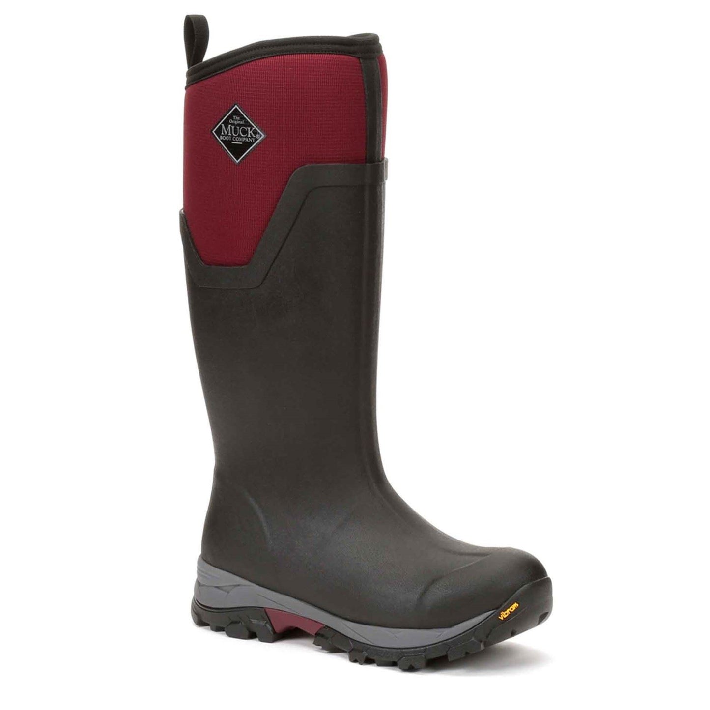 Muck Boots Women's Arctic Ice Tall Wellingtons in Black/Maroon