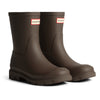Hunter Downpour Short Boot Rubber Men's Chocolate Brown Wellington Boots