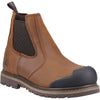 Amblers Safety Men's FS225 Goodyear Welted Waterproof Pull On Chelsea Safety Boot in Brown