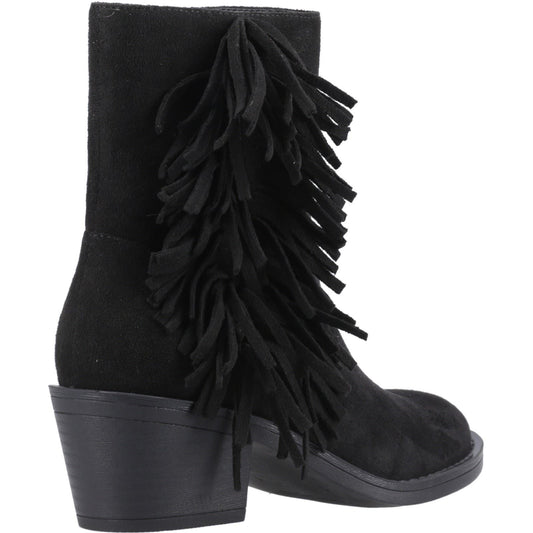 Rocket Dog Yankee Faux Suede Women's Black Heeled Ankle Boots