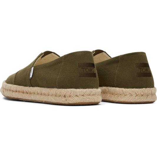 TOMS Alpargata Rope 2.0 Cotton Men's Olive Shoes