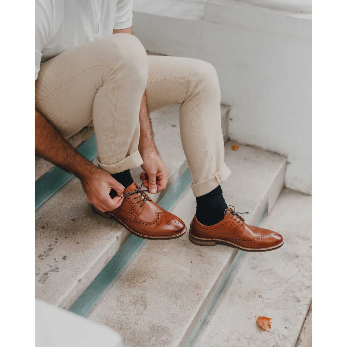 Hush Puppies Men's Bryson Lace Shoes in Tan