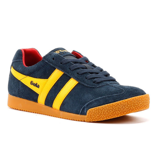 Gola Harrier Suede Women's Navy/Sun Trainers