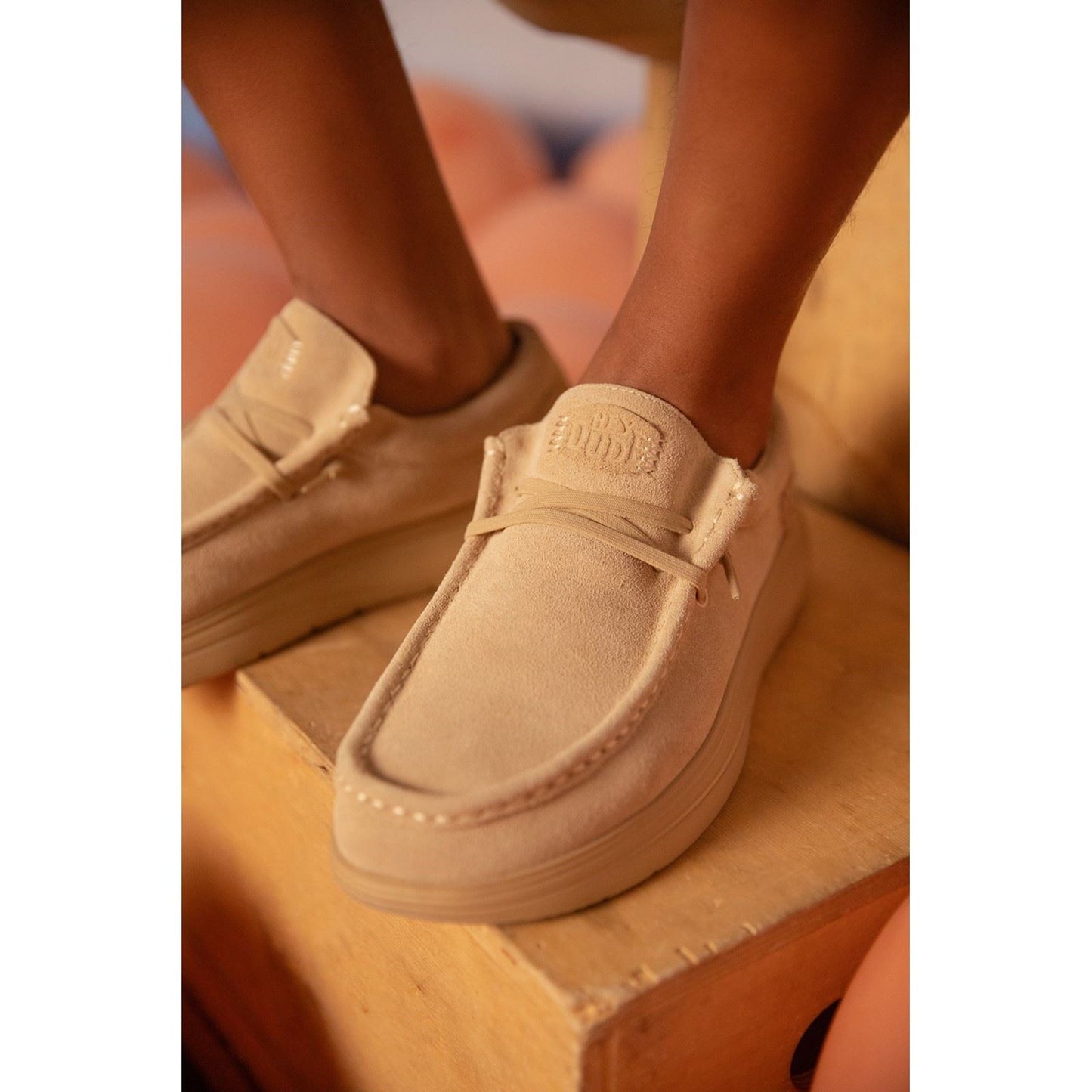 HEYDUDE Men's Wally X Suede Shoes in Tan