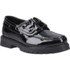 Hush Puppies Lucy Patent Leather Junior Black Boat Shoes