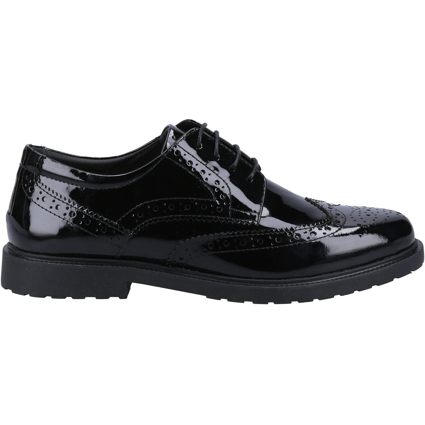 Hush Puppies Women's Verity Brogue in Patent Black