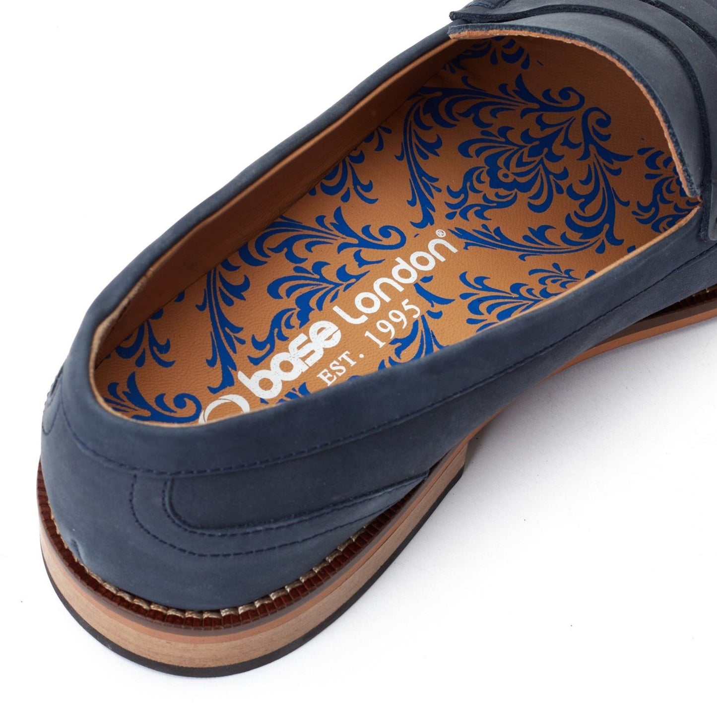 Base London Men's Garfield Penny Loafer in Navy