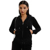 Juicy Couture Robertson Classic Jacket Polyester Women's Black Hooded Sweatshirt