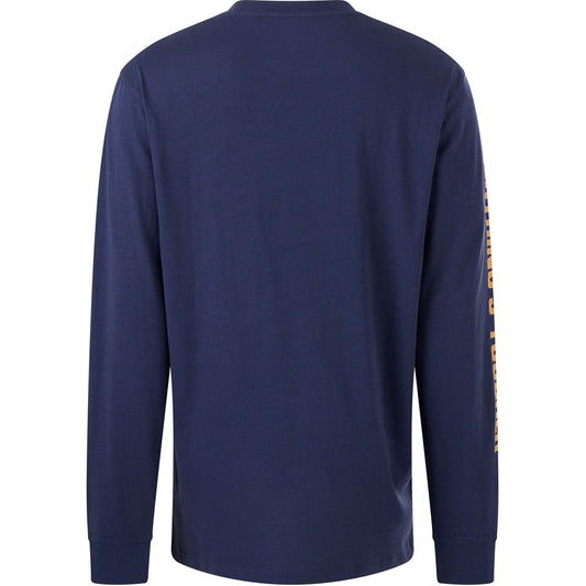 Hard Yakka Men's Heritage Icon Long Sleeve Tee in Navy