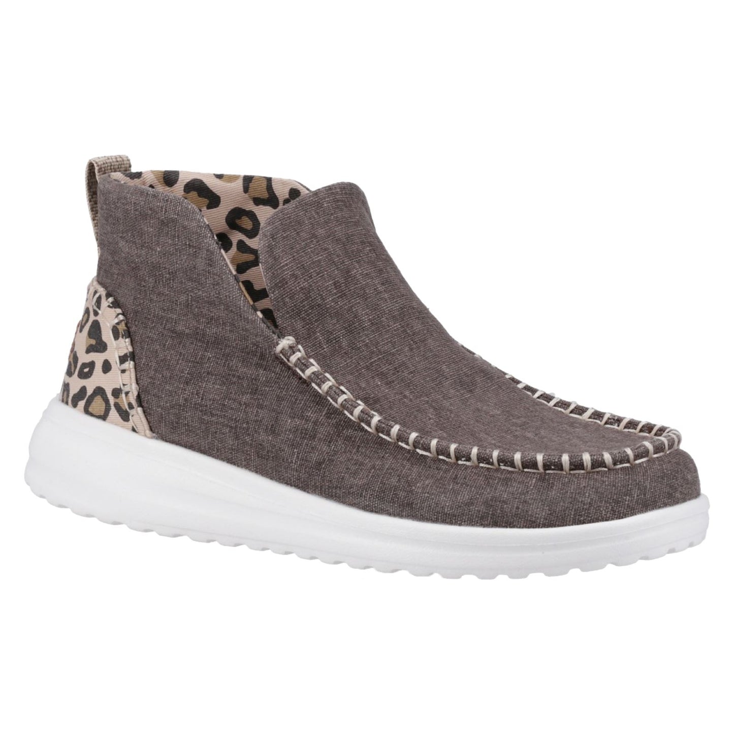 HEYDUDE Women's Denny Heavy Canvas Boot in Leopard