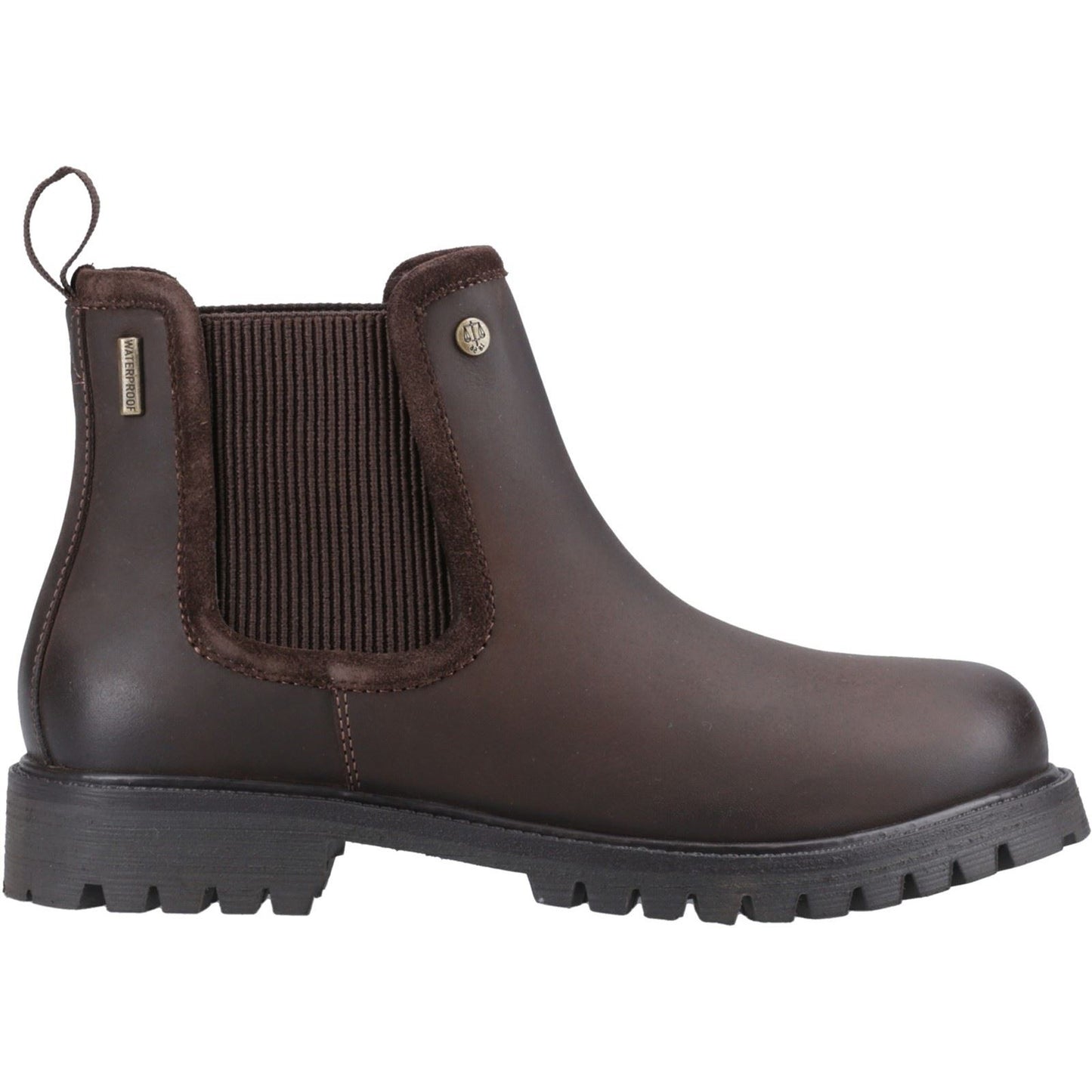 Hunter Canna Dealer Boot Leather Women's Brown Flat Chelsea Boots