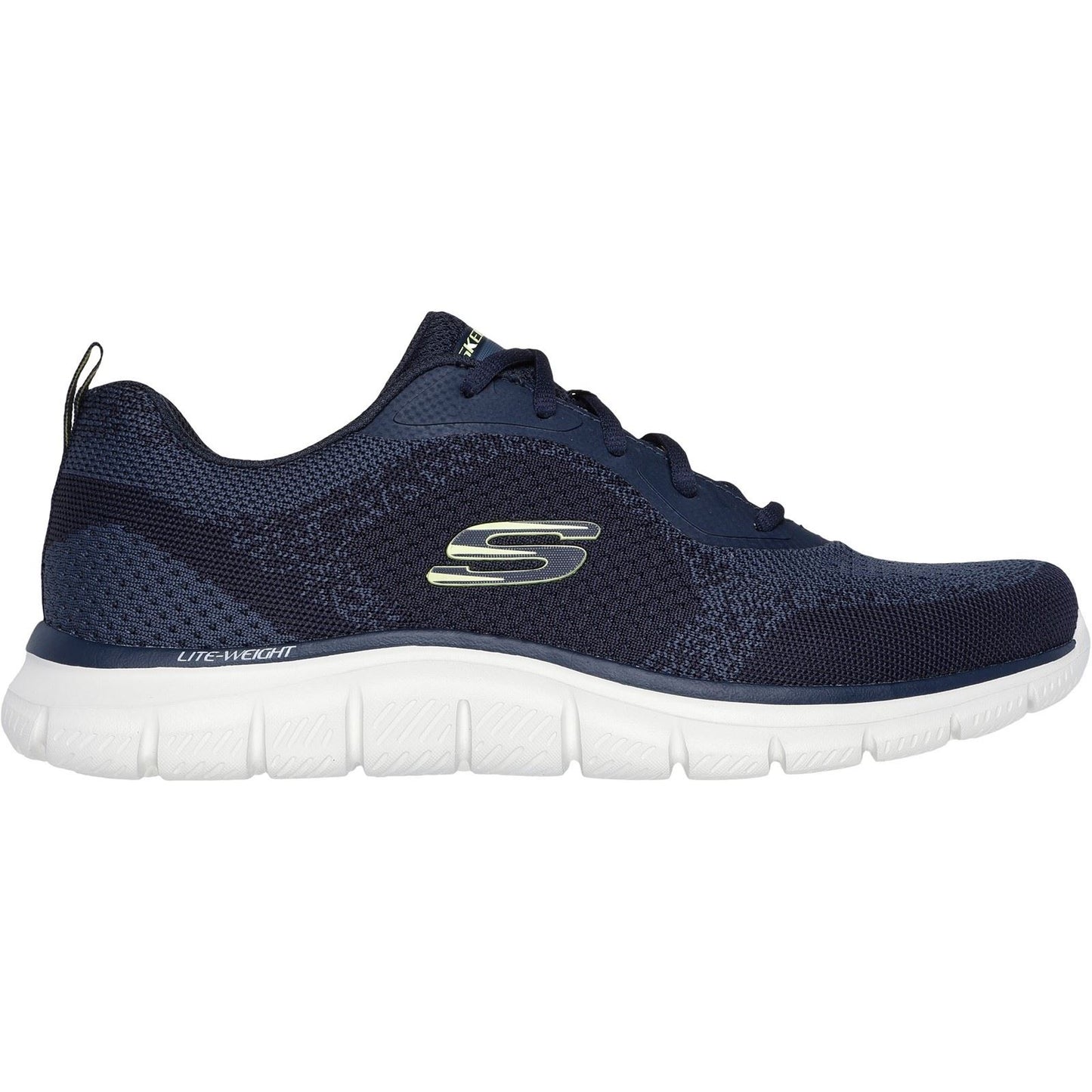 Skechers Men's Track Glendor Shoe in Navy/Lime