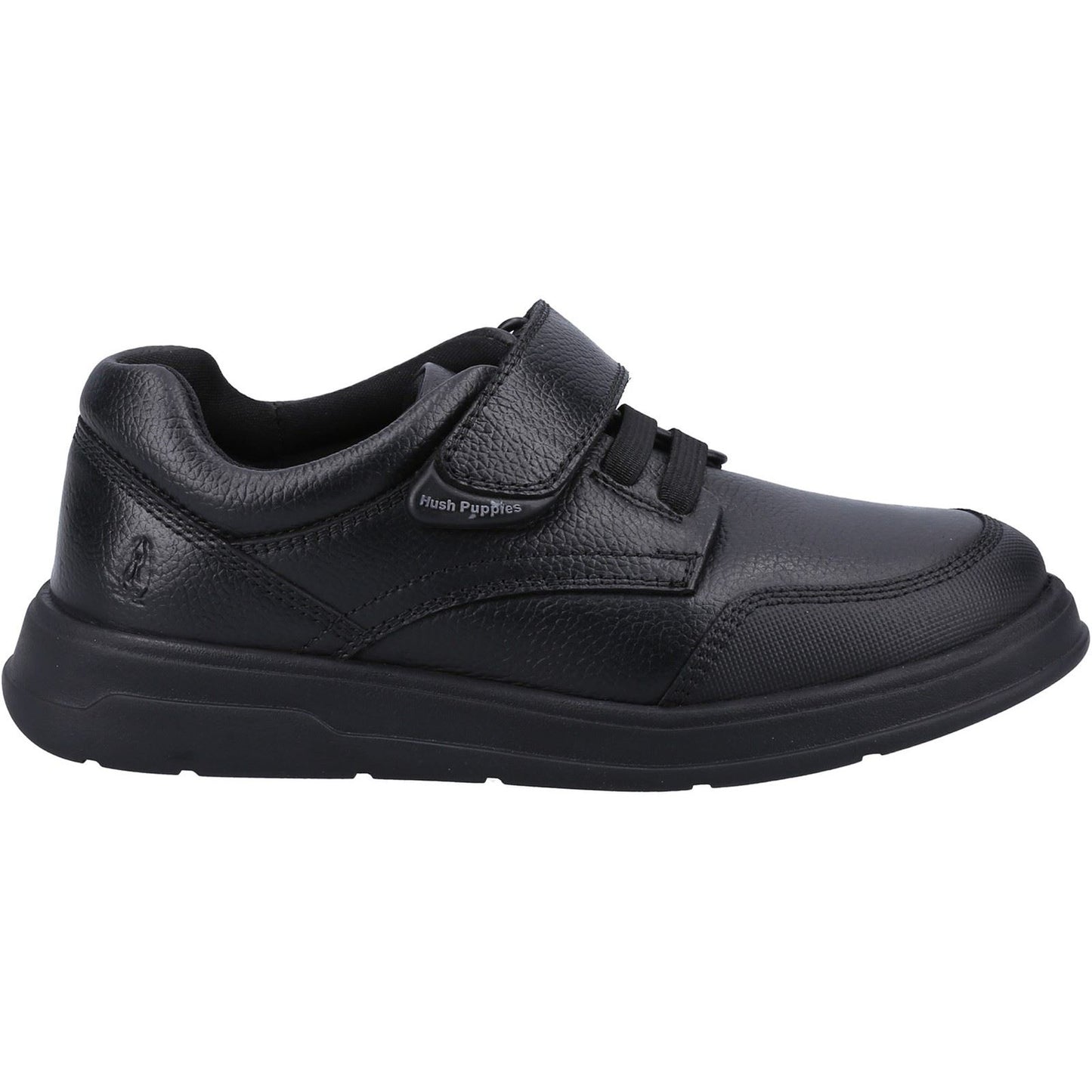 Hush Puppies Rowan Leather Youth Black Lace-Up Shoes