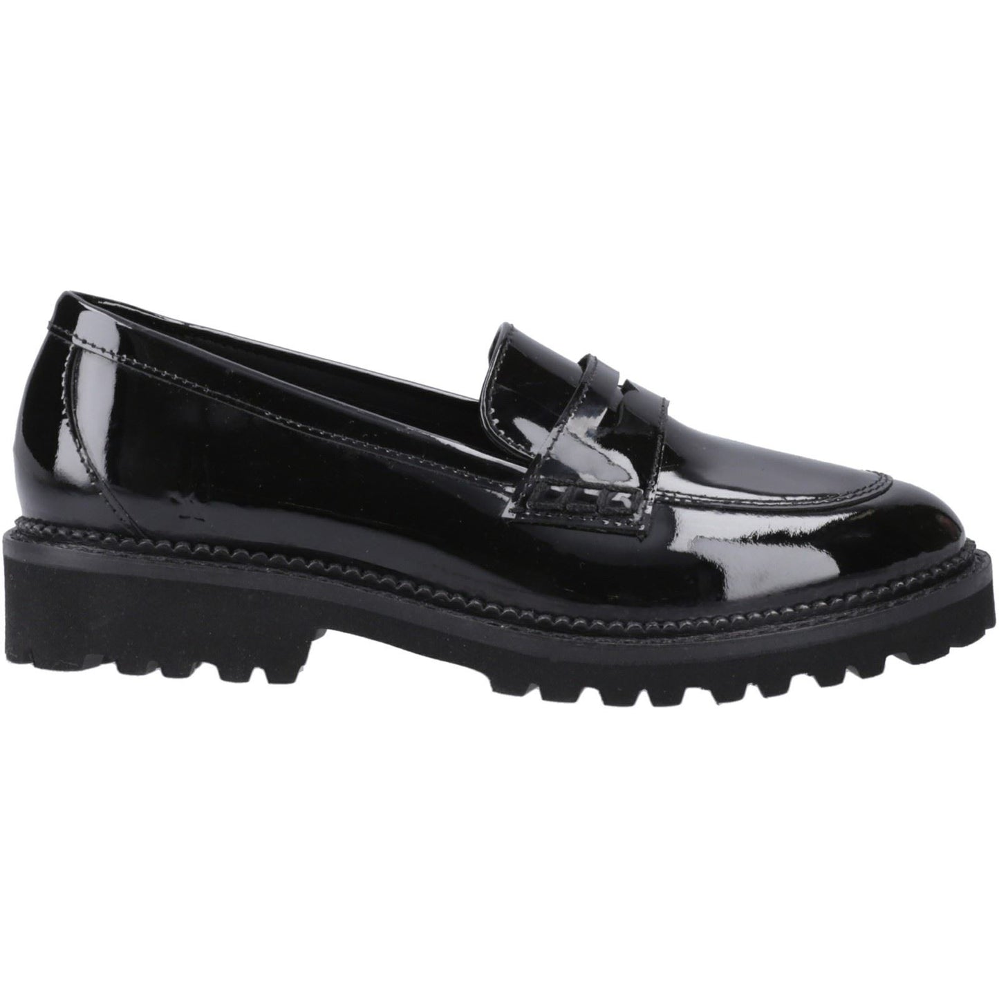 Hush Puppies Grazia Patent Leather Youth Black Loafers