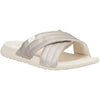 HEYDUDE Women's Christi Slide Distressed Sandal in Metallic