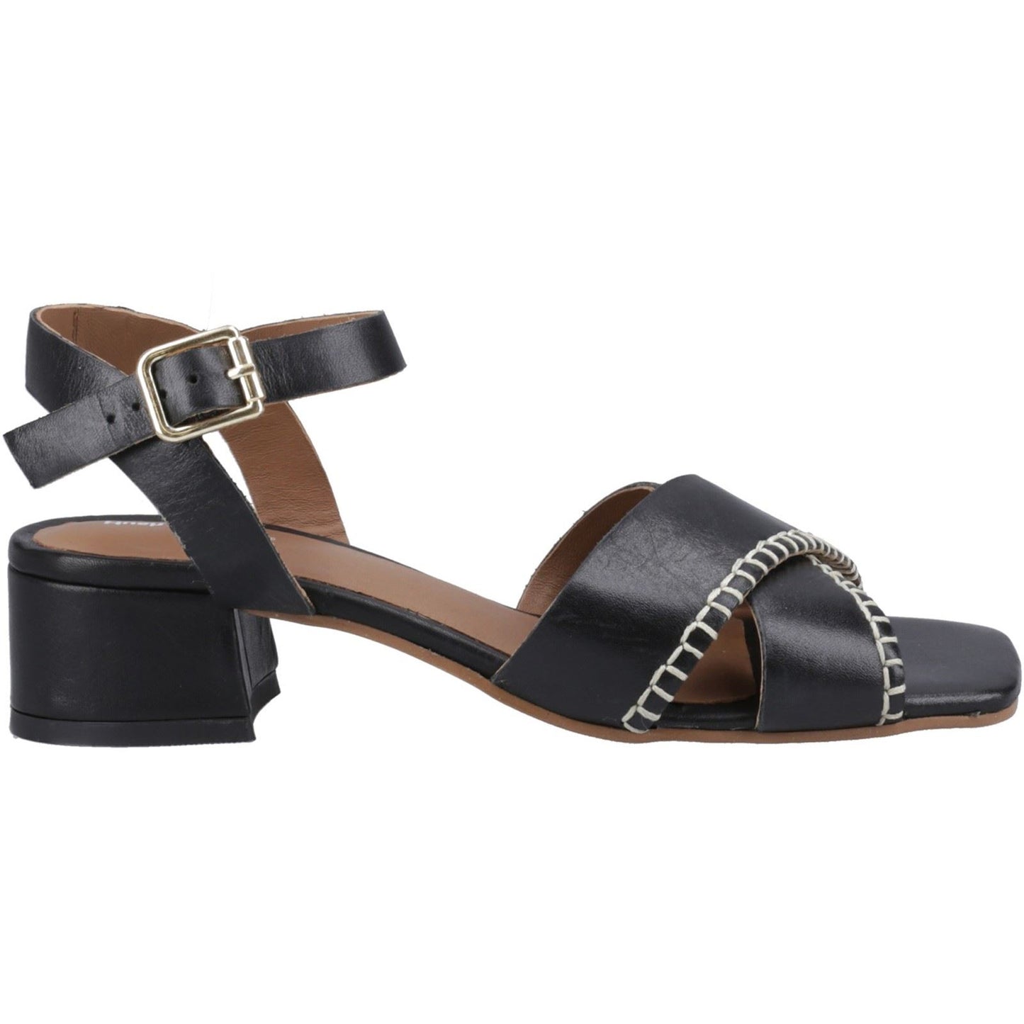Hush Puppies Lyla Heeled Leather Women's Black Sandals