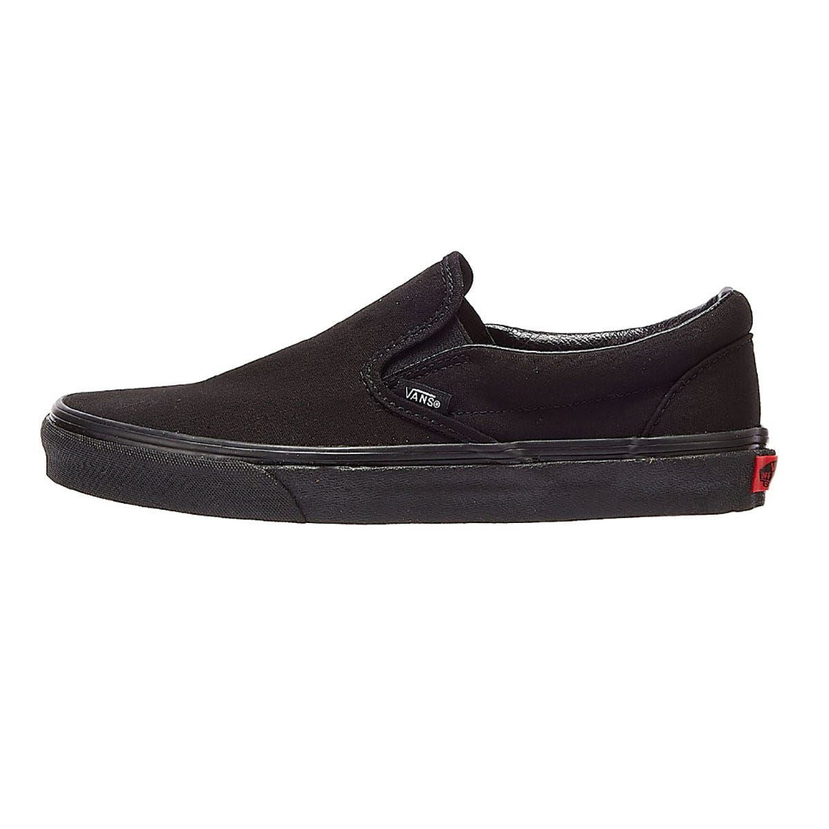 Vans Classic Slip on Black Canvas Skate Trainers VEYEBKA TOWER London