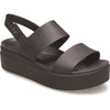 Crocs Women's Brooklyn Low Wedge Platform Sandal in Black